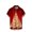 Red, variant on Fesfesfes Men's Christmas Printed Blouse Short Sleeve Shirt Casual Xmas Tee Tops Henley Neck Blouse Shirt Under $10
