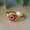 Red, variant on Demon Eye Ring Copper Unisex Geometric Band Dark Blue Gold Water Blue Gold Red Gold Black Gold Sizes 6 7 8 9 10