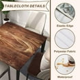thumbnail image 4 of Wood Grain Square Table Cloth Fitted Tablecloth with Elastic Edge Wooden Board Tablecloths Waterproof Cloths for Home Dining Garden Party Farmhouse Decor, Fit for 36"x36" Tables, Style-7, 4 of 4