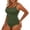 C516/Army Green, variant on Womens One Piece Swimsuit Ribbed Casual Pleated Swimsuit Plus Size Bathing Tankini Swimwear For Beach Pool Swim Suits 2026