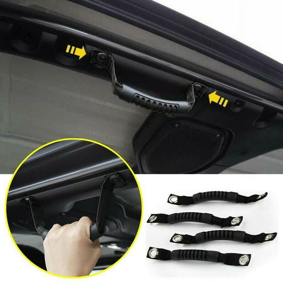 Fits 2020 - 2022 for Jeep Gladiator JT 4 Piece Black Grab Handle Roll Bar Replacement -