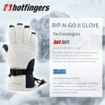 thumbnail image 5 of HOTFINGERS Rip-N-Go ll Ladies Alpine Sport Fabric Gloves, Color: White and Navy, Size: S, 5 of 5
