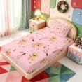 thumbnail image 2 of Manfei Whimsical Christmas Elf Twin Fitted Sheet,Merry Xmas Bedding,2-Piece,1 Fitted Sheet and 1 Pillowcase, 2 of 6