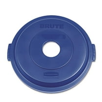 Rubbermaid Commercial Bottle/Can Recycling Top for Brute 32gal Containers, Blue