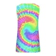 thumbnail image 5 of Nrmvnmi Plus Size Tank Tops for Women V Neck Sleeveless Tie Dye Shirt Casual Summer Solid Color Oversized Tanks Mothers Day Gifts, 5 of 5