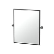 Gatco A-Line 24" Framed Rectangle Mirror, Matte Black
