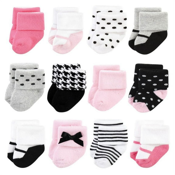 Little Treasure Infant Girl Newborn Socks, Little Lady, 0-6 Months