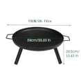 thumbnail image 2 of Portable Fire Pit Grill for Backyard Parties and Camping - Round Iron Wood Burning Stove (Brick Color), 2 of 5