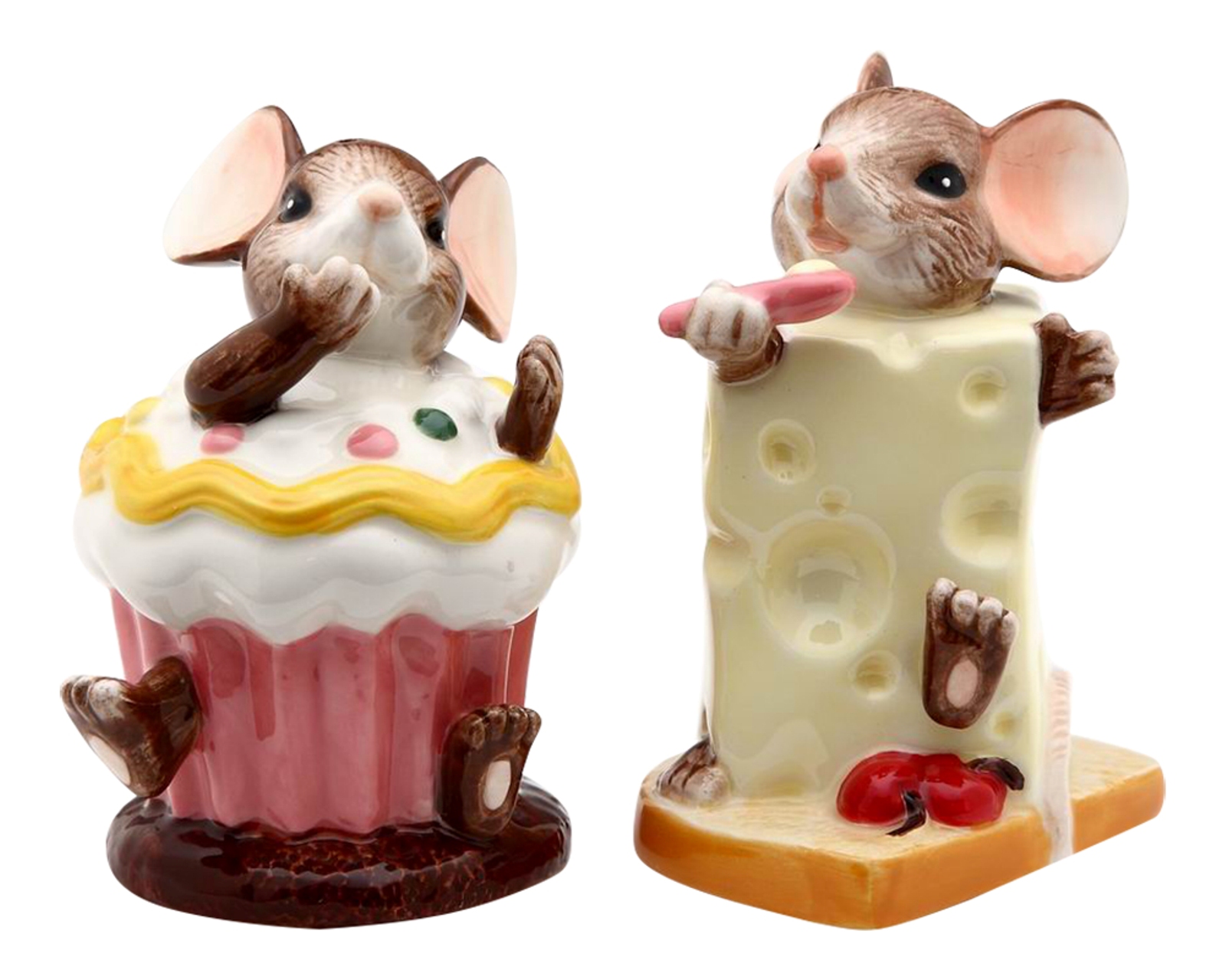 Mouse Mice Cheese Cupcake Salt and Pepper Shaker Shaker Set