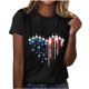 thumbnail image 5 of Camisetas de Manga Corta para las Mujeres, Blusa de Manga Corta de la Moda Del Día de la Independencia Hecha de Poliéster Cómodo para la Primavera Verano, Blusas de Manga Corta para las Mujeres, 5 of 7