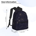 thumbnail image 2 of Easygdp Copper-Gold Gloss Outline Chrysanthemum Mochila Casual para Portátil, Mochila para Escuela, Viajes, Negocios, 2 of 6