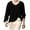 Black, variant on Krdevn Men's Knitted Long Sleeved Solid Color Sweater Round Neck Loose Top,S