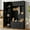 Black, variant on Mintazer 79"H Tall 4-in-1 Entryway Hall Tree with Bench, 6 Cabinets, 4 Coat Hooks & Adjustable Shelf for Hallway, Living Room, Black
