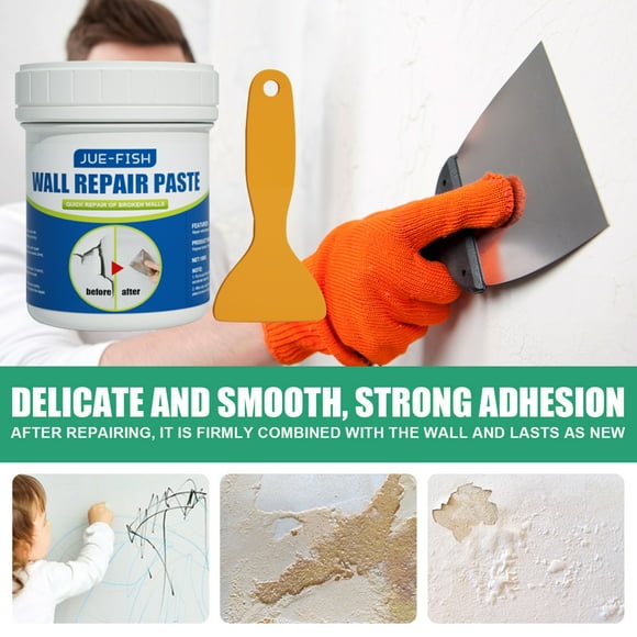 1 Set 100g Wall Mending Agent Moisture-resistant Cover Up Stains Quick-Drying Waterproof Crack-resistant Wall Patching Cream for Kitchen