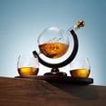 thumbnail image 2 of Whiskey Decanter Globe Set with 2 Etched Whiskey Glasses - for Liquor Scotch Bourbon Vodka, Gifts For Men - 850ml, 2 of 6