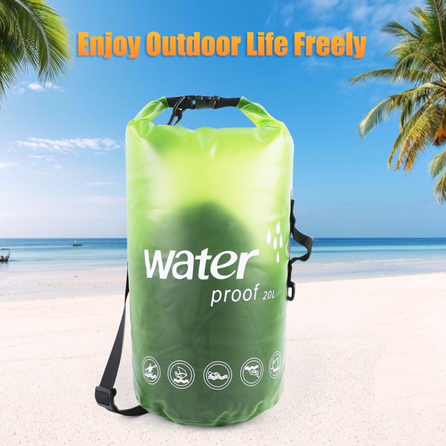 Bolsas de PVC 20L Natación Trekking Drifting Bolsa de almacenamiento impermeable (Verde) Ndcxsfigh Nuevos Originales