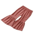 thumbnail image 3 of Infant Baby Girls Flare Pants Outfit Corduroy Trousers Ruffle Leggings Bell Bottom Clothes, 3 of 6