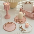 thumbnail image 1 of Plateau Porte-Bougie Décor Nœud Élégant Résine Colorée Base de Bougie Fournitures Ménagères, 1 of 7