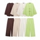 thumbnail image 2 of HH TRAF Conjunto de 2 piezas para mujer, chaqueta tipo kimono de algodón y lino con cuello en V, manga larga, cordones y pantalones anchos de lino con cintura elástica, 2 of 5