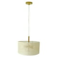 thumbnail image 4 of Alfie Natural Woven Drum Pendant Light with Wood Accents, 4 of 6