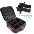 thumbnail image 4 of FORMRS Travel Makeup Bag Large Capacity Train Case Cosmetic Organizer with Adjustable Dividers, Blooming Flowers Pattern, 4 of 8