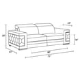 thumbnail image 2 of Titan Furnishings 71" Modern Genuine Italian Leather Loveseat in Black, 2 of 2