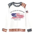 thumbnail image 4 of XIAOCHA Women's US Flag Print Sweatshirt Long Sleeve Crew Neck Pullover Top Soft Patriotic Casual Sweatshirts, 4 of 4