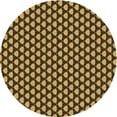 thumbnail image 1 of Ahgly Company Machine Washable Indoor Round Transitional Yellow Area Rugs, 4' Round, 1 of 7