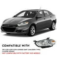thumbnail image 2 of For 2013-2016 Dodge Dart Chrome Housing Clear Lens Headlights Factory Style, 2 of 13