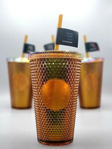 Starbucks Limited Edition 50th Anniversary Gold Studded Cold Cup Tumbler 16  oz 