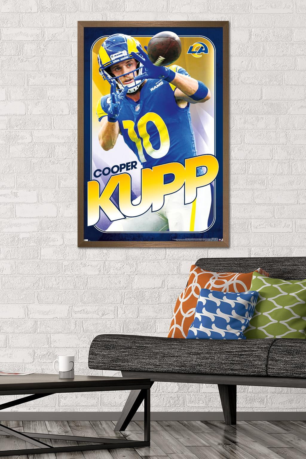 NFL Los Angeles Rams - Cooper Kupp 22 Wall Poster, 22.375" x 34" Framed