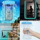 thumbnail image 4 of Funda impermeable para teléfono inteligente de 2 piezas, IPX8 Universal Beach Funda impermeable para accesorios para iPhone 13/12/11 Mini Pro Max XS XR X, Huawei P30 P20 Samsung S20 A10 Sony (negro+bl, 4 of 5