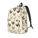 thumbnail image 1 of Disketp Chicken Cartoon print Canvas Backpack Lightweight Travel Daypack Student Rucksack Laptop Backpack-, 1 of 5