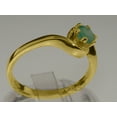 thumbnail image 4 of LBG British Made 14k Yellow Gold Natural Emerald Womens Engagement Ring - 33 size options - Size 9.25, 4 of 5