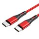 thumbnail image 1 of Inteprter Cable de carga rápida de protección de cobertura de 1/2 m 60/100 W (máx.) Cable de tipo C Cable de datos trenzado de nailon para Teléfono y Comunicación rojo 1M 60W, 1 of 1