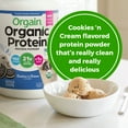 thumbnail image 3 of Orgain Organic Vegan 21g Protein Powder, Plant Based, Cookies 'N Cream 2.03lb, 3 of 8