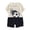 Black*, variant on OSOLU Children Boys Outfits Knit Short Sleeve Football Pattern T-Shirts and Shorts Casual 2 Piece Tracksuit Soft Comfortable Holiday Vacation Clothing Sets