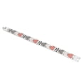 thumbnail image 4 of Pulsera magnética multipunto hexagonal ajustable desmontable para hombre, plateada, 4 of 9