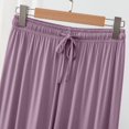 thumbnail image 6 of Plus Size Pajamas for Women 2 Piece Set, Womens Plus Size Short Sleeve Crew Neck Wide Leg Pants Pajama Sets with Pockets (Light Purple,XXL), 6 of 7