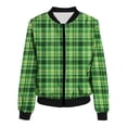 thumbnail image 4 of Puntoco Chaqueta Informal De Manga Larga Estampada con Cuello Alto Y Bolsillo con Cremallera para Mujer Puntoco Puntoco-1, 4 of 4
