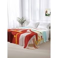 thumbnail image 5 of Cartoon House Full Size Flat Sheet, Wrinkleproof & Fadeproof Cooling Flat Bed Sheet Only, Funny Playground Blue Sky White Breathable Soft Bedding Top Sheets 81 x 96 Inches, 5 of 8