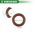 thumbnail image 2 of Unique Bargains Universal O Ring Seal Gasket Orings Seal Washer for Plumbing for Cars 8mm ID x 2.5mm CS Brown 100pcs, 2 of 6