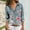 Dark Gray, variant on Honeeladyy Sales Online Button Down Shirts Deep V Neck Long Roll up Sleeve Blouses Collar Casual Flower Print Top Blouse for Women Summer Fit