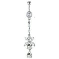 thumbnail image 5 of Designice 14G Belly Button Ring,Long Belly Button,CZ Navel Rings,Piercing Jewelry,Silver,7 Pcs, 5 of 10
