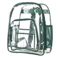 thumbnail image 1 of K-Cliffs Heavy Duty Clear Backpack High Quality See Through Student School Bookbag Deluxe Transparent Security Work Bag Travel Daypack Green, 1 of 4