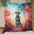 thumbnail image 3 of Hello 2025 Great Dane Celebrates Happy New Year Firework Balloon Quilt Blanket Danes Dog Lover Gifts Cozy Comforter Throw Blanket - 02024, 3 of 5