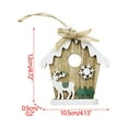 thumbnail image 3 of C Wooden Christmas Tree Ornament With Santa Snowman Reindeer, Handcrafted Hanging Decor For Holiday Tree, 3 of 6