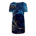 thumbnail image 3 of Gvmfive Women Print Round Neck Short Sleeve T Shirts Loose Tunic Tops Pullover, 3 of 4