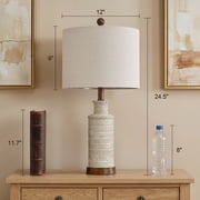 Oneach Bedside Lamp Set of 2 for Bedroom 24 Traditional Living Room Resin Nightstand Table Lamps