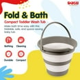thumbnail image 2 of DOLU Foldable Baby Bath Bucket, Compact Toddler Wash Tub, Ages 6+ Months, Grey, 2 of 5